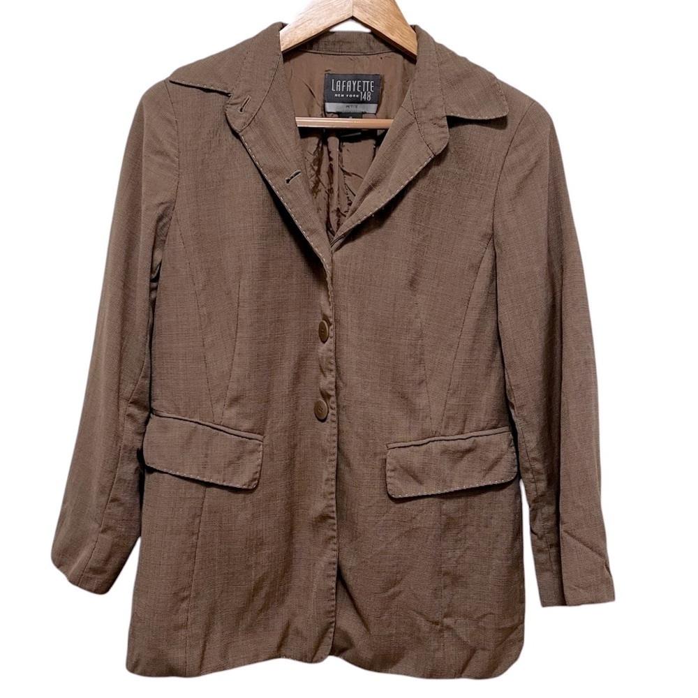 LAFAYETTETE 148 Vintage Wool Blazer Made in New York Size 8 Petite